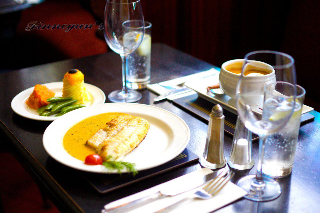 Seafood in Finnegan's - Lobster prawn bisque with hake