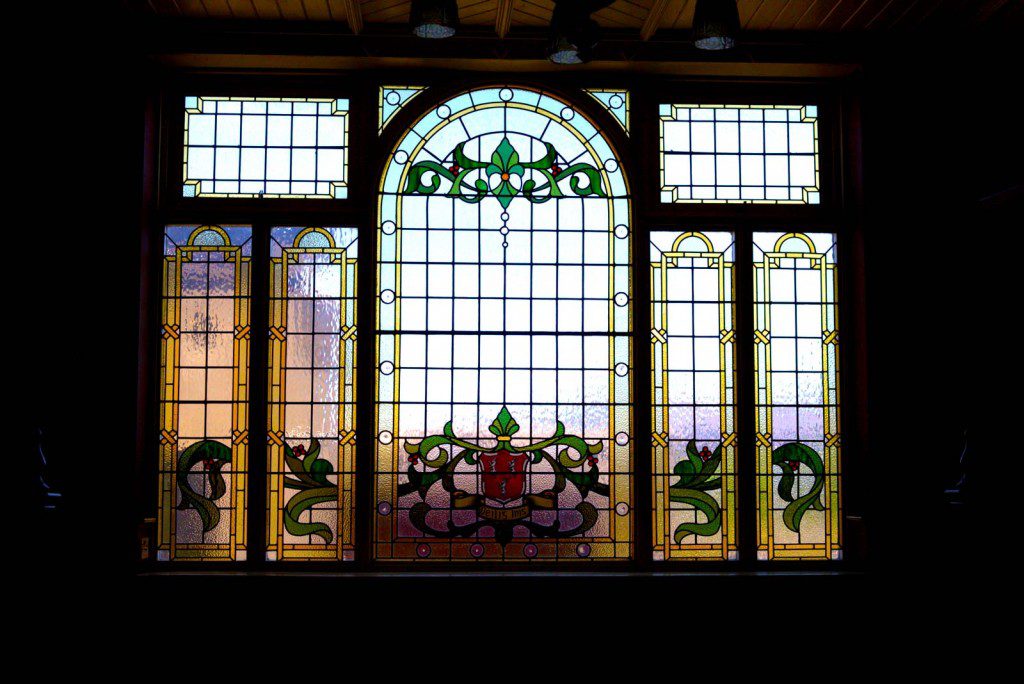 Stain Glass over looking the dining area